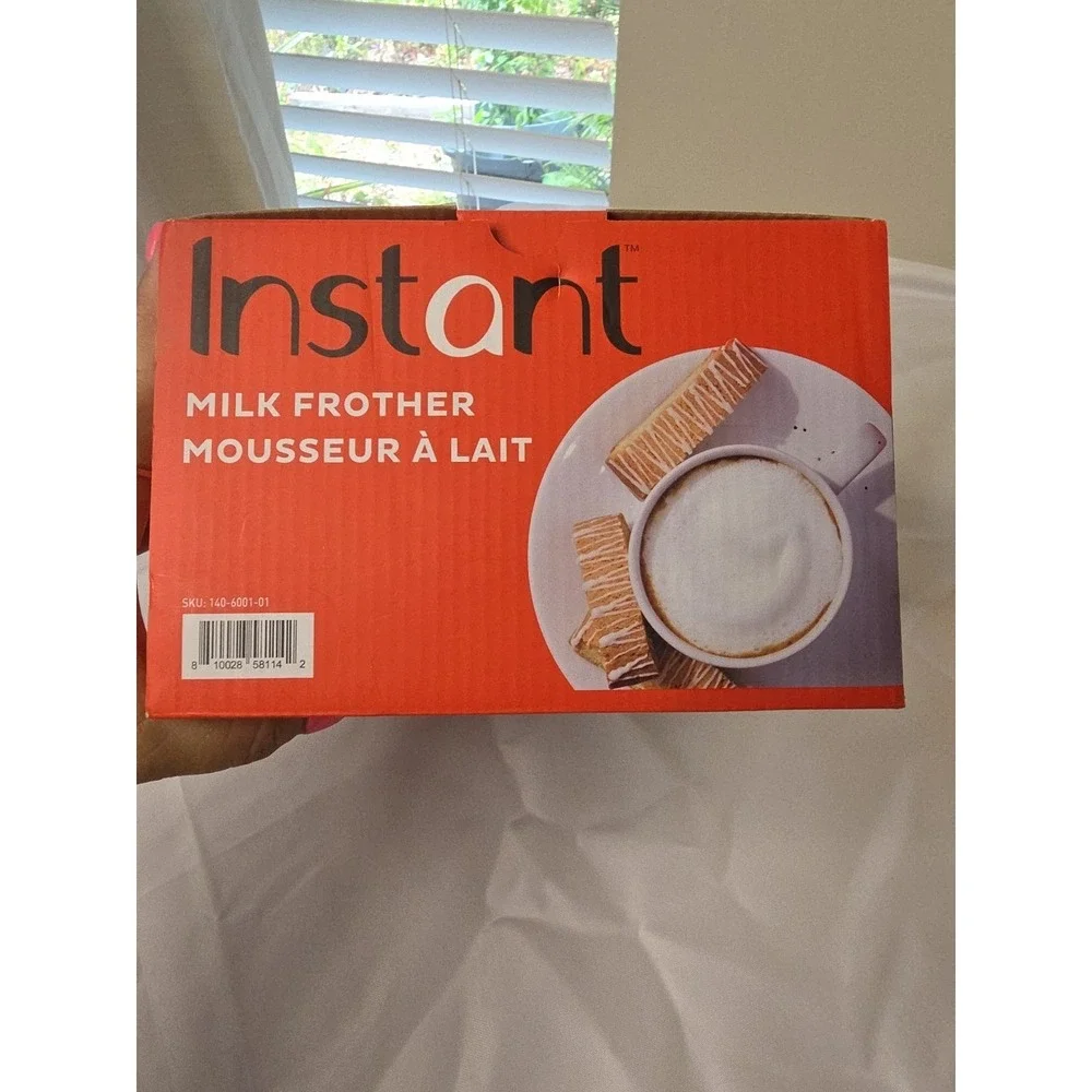 Instant Milk Frother Mousseur A Lait Electric Milk Frother Stainless Steel Black